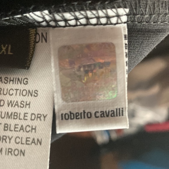 Men’s Roberto Cavalli T-shirt size XL Black and red - Picture 4 of 5